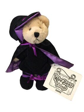 WEE BEAR VILLAGE GANZ ESMERALDA Halloween Witch 5" Plush Bear